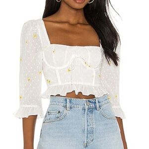 For Love and Lemons Abby Blouse in Ivory